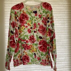 Charter club floral woman’s sweater, size 1X